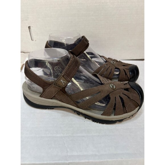 Keen Womens Brown Strappy Sandals With Rubber Sole size 8 - Picture 1 of 9